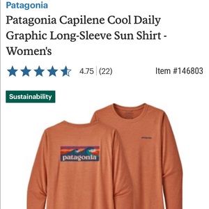 Patagonia long sleeve sun shirt